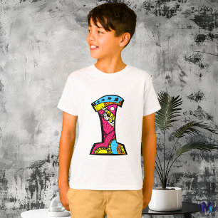 Farbenfrohes und lustiges Monogramm I Tribal und D T-Shirt