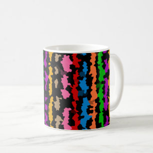 Farbenfrohes unregelmäßiges abstraktes Design Schw Kaffeetasse