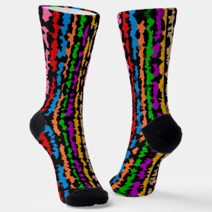 Farbenfrohes unregelmäßiges abstraktes Design Schw Socken