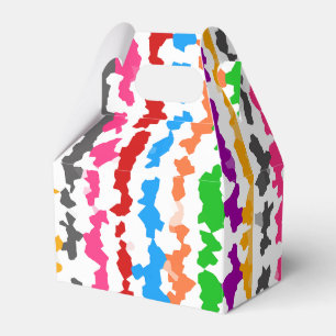 Farbenfrohes unregelmäßiges abstraktes Design Weiß Geschenkschachtel