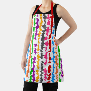Farbenfrohes unregelmäßiges abstraktes Design Weiß Schürze