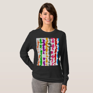 Farbenfrohes unregelmäßiges abstraktes Design Weiß T-Shirt