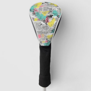 Farbenfrohes urbanes Graffiti-Muster (3) Golf Headcover