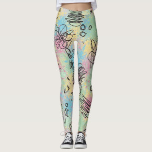 Farbenfrohes urbanes Graffiti-Muster (4) Leggings