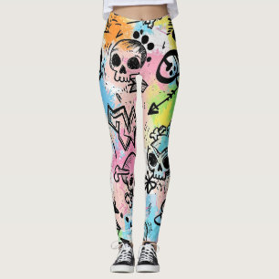 Farbenfrohes urbanes Graffiti-Muster (6) Leggings