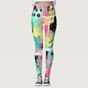 Farbenfrohes urbanes Graffiti-Muster (7) Leggings