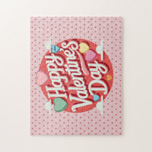 Farbenfrohes Valentinstag-Herz Puzzle