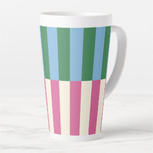 Farbenfrohes vertikales Streifenmuster Milchtasse