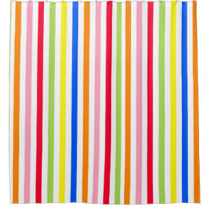 Farbenfrohes Vibrantes Streifenmuster-Design Duschvorhang