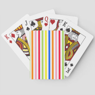 Farbenfrohes Vibrantes Streifenmuster-Design Spielkarten