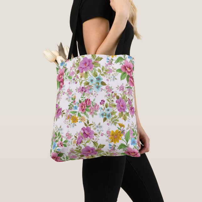 Farbenfrohes Vintage-Blumenmuster (Von Nahem)