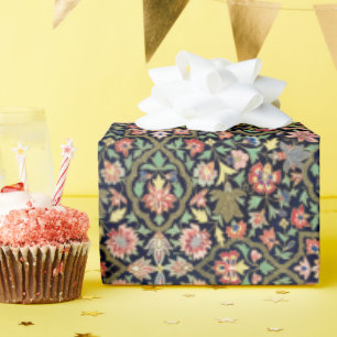 Farbenfrohes vintage florales indisches Mandala-Mu Geschenkpapier