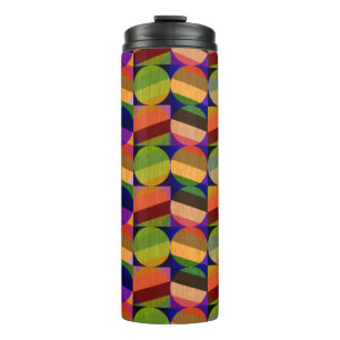 Farbenfrohes, vintage-inspiriertes Muster Thermosbecher