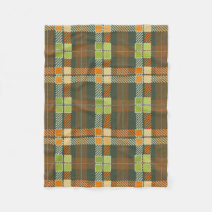 Farbenfrohes vintage-kariertes geometrisches Muste Fleecedecke