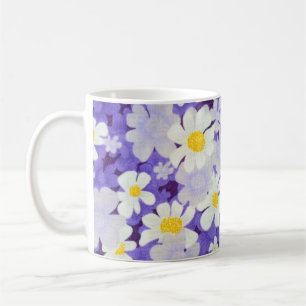 Farbenfrohes Vintage: Nahtloses Blumenmuster Kaffeetasse