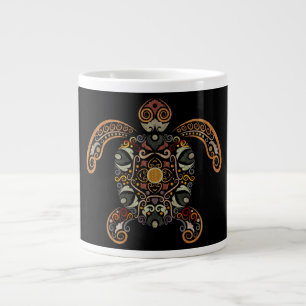 Farbenfrohes Vintage-Schildkröten-Design Jumbo-Tasse