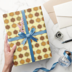 Farbenfrohes Waben-Geburtstags Geschenkpapier