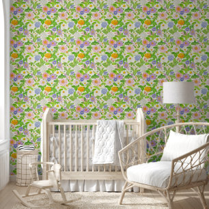 Farbenfrohes Wildblumen-Blumenmuster  Tapete