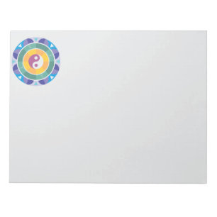 Farbenfrohes Yin-Yang-Muster Notizblock