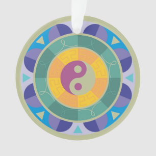 Farbenfrohes Yin-Yang-Muster Ornament