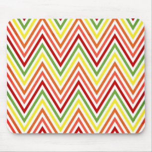Farbenfrohes Zickzack-Chevron-Muster Mousepad