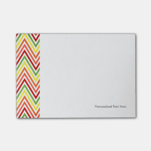 Farbenfrohes Zickzack-Chevron-Muster Post-it Klebezettel
