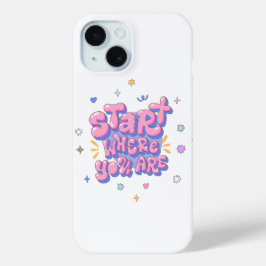 Farbenfrohes Zitat in Blasenlettern Case-Mate iPhone Hülle