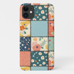 Farbenfroße Florale Patchworkdecke mit Spielerei-D Case-Mate iPhone Hülle