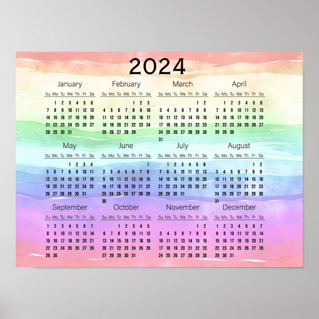 Farbenfrost-Design 2024 Kalender-Poster Poster (Vorne)