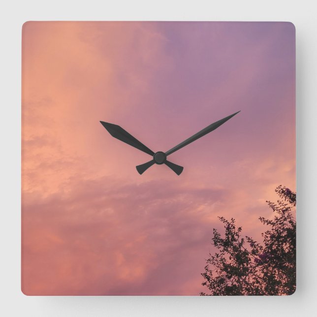 FARBENFUSION QUADRATISCHE WANDUHR (Vorderseite)