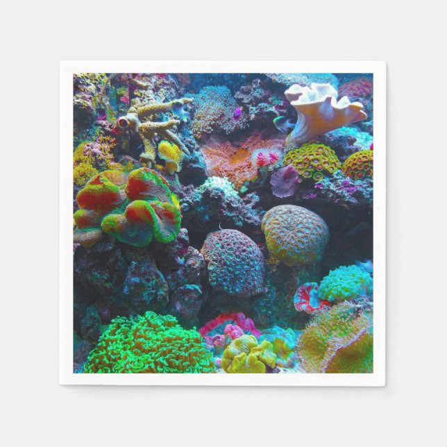 Farbenkoralle Serviette (Vorderseite)