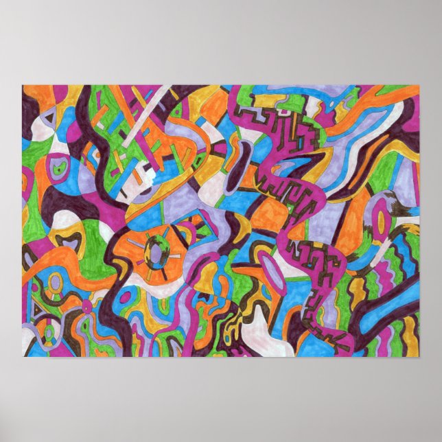 "Farbenlandschaft" 19x13 Poster (Vorne)