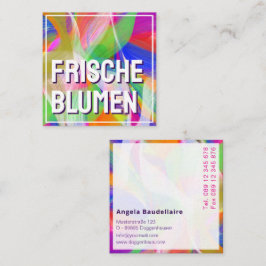 Farbenliebhaber-Abstraktion Quadratische Visitenkarte