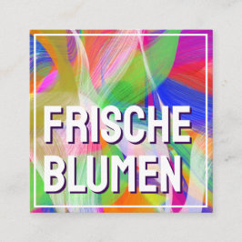 Farbenliebhaber-Abstraktion  Quadratische Visitenkarte