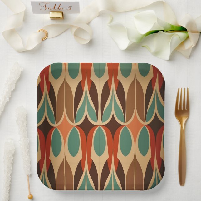 Farbenloses Design Pappteller (Hochzeit)