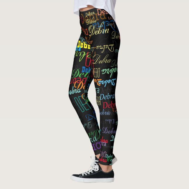 Farbenmuster personalisiert schwarz leggings (Links)