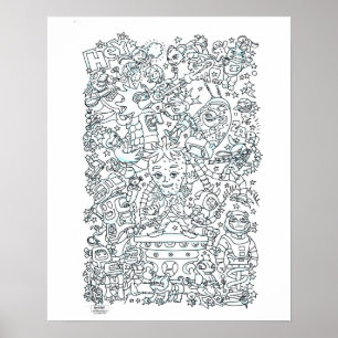 Farbenpflaster Poster