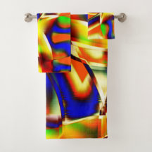 Farbenprächtige Farben, blauer und orangefarbener 