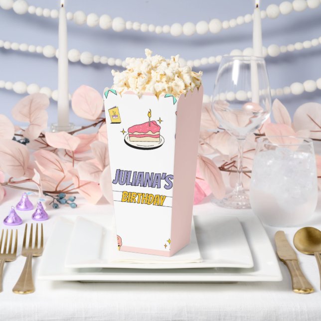 Farbenprächtige Geburtstagsparty Geschenkschachtel (Hochzeit)