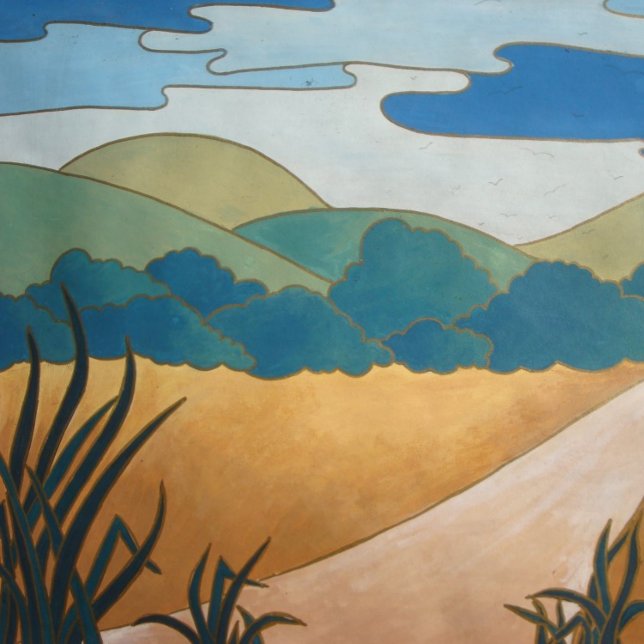 farbenprächtige zeitgenössische abstrakte Landscha Puzzle (Von Creator hochgeladen)