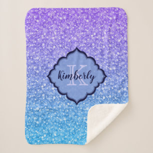 Farbenprächtiger Glitter Sherpadecke