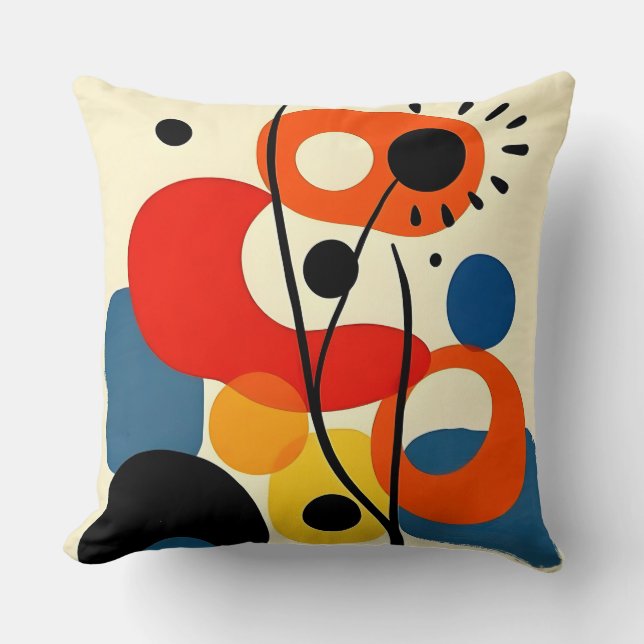 Farbenprächtiges abstraktes Design Kissen (Vorderseite)