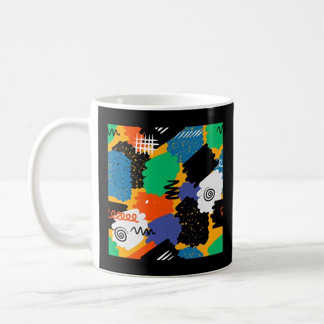 Farbenprächtiges Design Kaffeetasse (Links)
