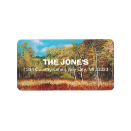 Farbenprägung Adressaufkleber