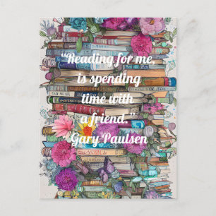 Farbenreiche Bücher Postkarte