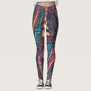 Farbenreiche Gemusterte Leggings