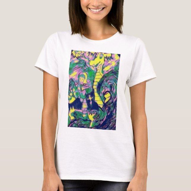 Farbenreiche Quest: Drache und Junge T - Shirt (Vorderseite)