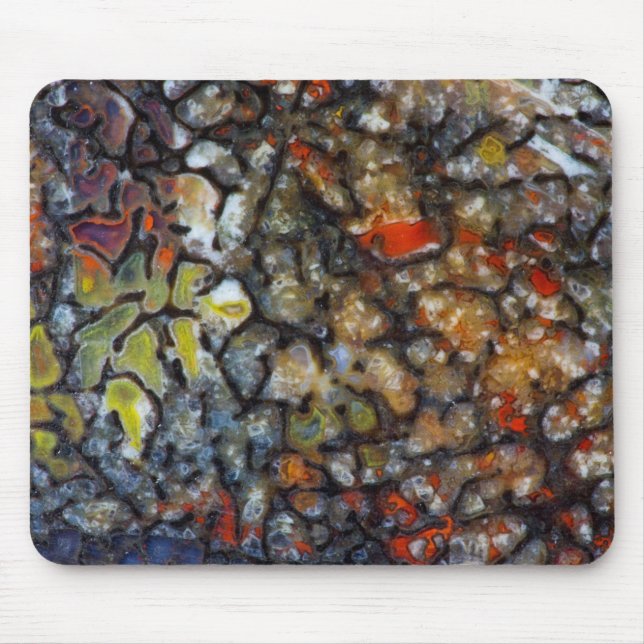 Farbenreicher Dinosaurierknochen Mousepad (Vorne)