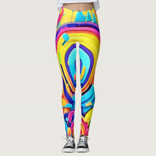 Farbenreiches Chaos In Whimsical Wonderworld Leggings