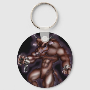 Farbenreiches Minotaur Schlüsselanhänger